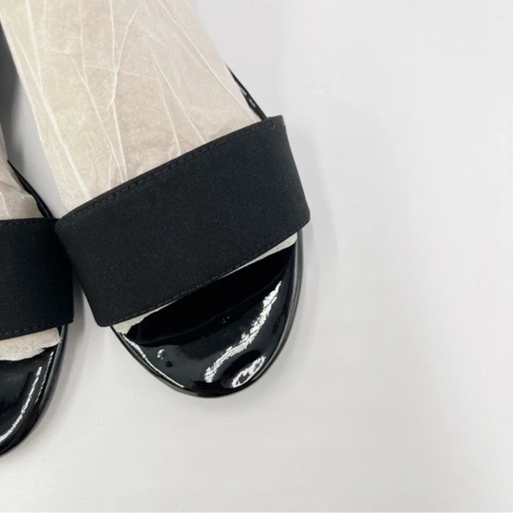 6W 6 W WIDE‎ LifeStride Womens Black Yolo Ankle Strap Low Wedge Sandals Shoes